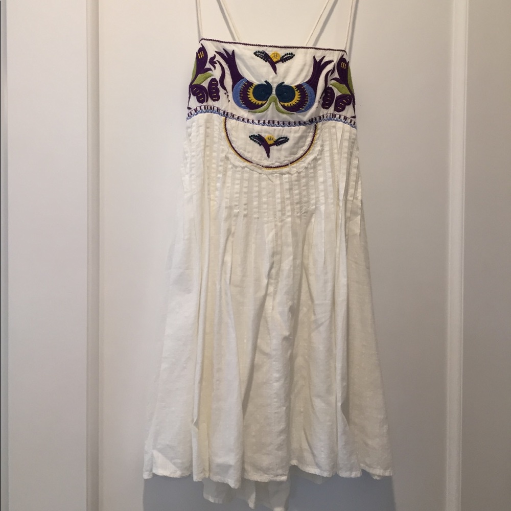 Free people lined linen tie dress